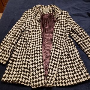 Apt 9 wool houndstooth coat